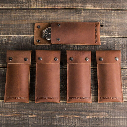 Vintage Leather Watch Case, 3 Pcs - wnkrs