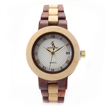 Unisex Mosaic Wooden Bracelet Watch - wnkrs