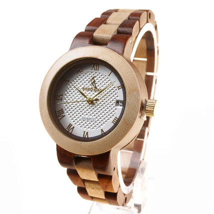 Unisex Mosaic Wooden Bracelet Watch - wnkrs