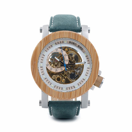 Steampunk Bamboo Skeleton Watch - wnkrs