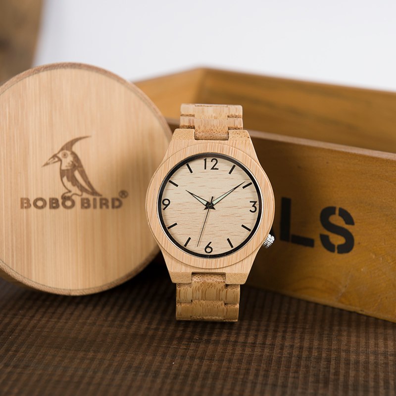 Timepieces Bamboo Band Quartz Watches