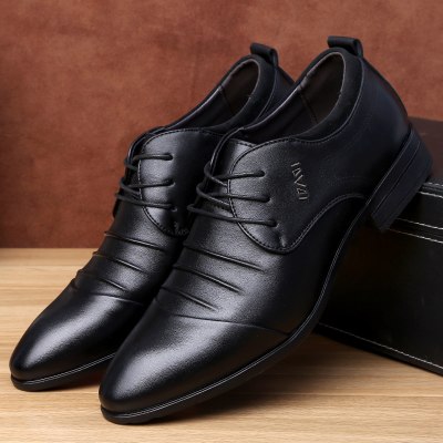 Men's Pointed Leather Formal Shoes - Wnkrs