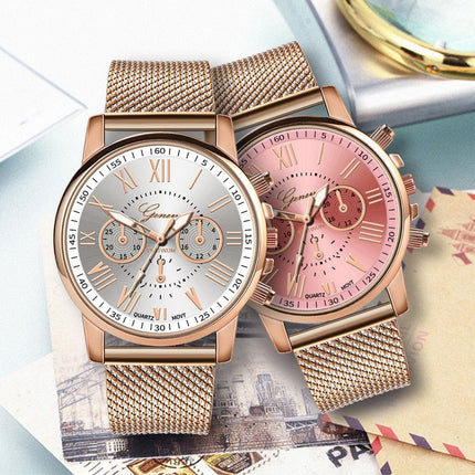 Stainless Steel Strap Watch for Women - wnkrs