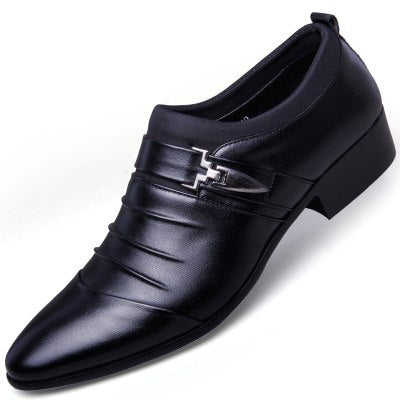Men's Pointed Leather Formal Shoes - Wnkrs