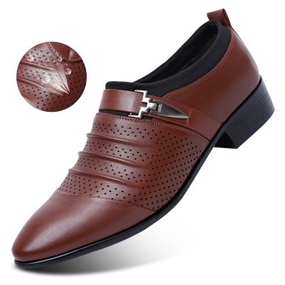 Men's Pointed Leather Formal Shoes - Wnkrs