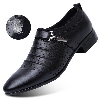 Men's Pointed Leather Formal Shoes - Wnkrs