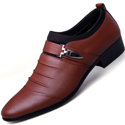 Men's Pointed Leather Formal Shoes - Wnkrs