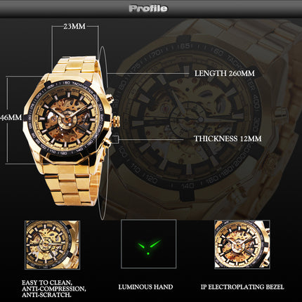 Cool Men's Skeleton Automatic Mechanical Watch - wnkrs