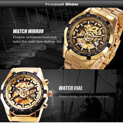 Cool Men's Skeleton Automatic Mechanical Watch - wnkrs