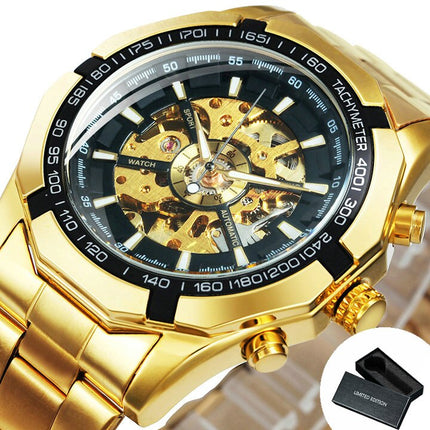 Cool Men's Skeleton Automatic Mechanical Watch - wnkrs