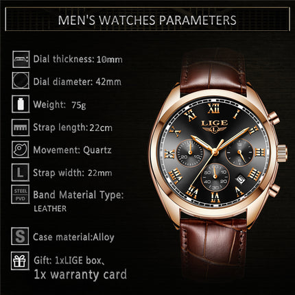 Men's Luxury Waterproof 24 Hour/Date Quartz Watch - wnkrs