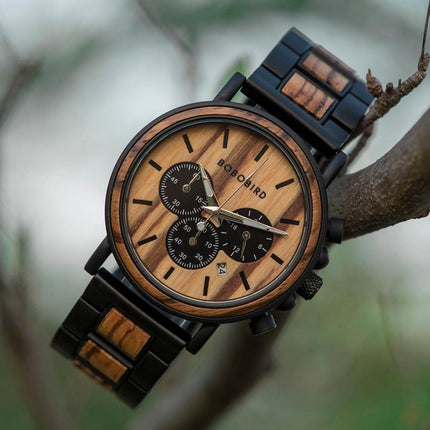 Men's Round Wooden Quartz Watch - wnkrs