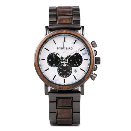 Men's Round Wooden Quartz Watch - wnkrs