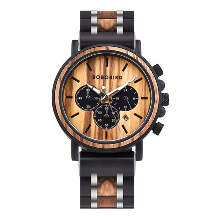 Men's Round Wooden Quartz Watch - wnkrs