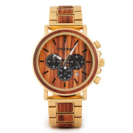 Men's Round Wooden Quartz Watch - wnkrs