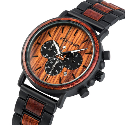 Men's Round Wooden Quartz Watch - wnkrs