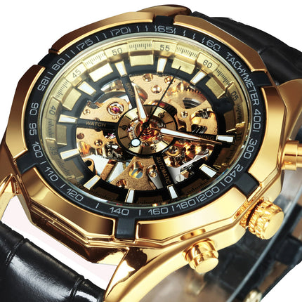 Golden Mechanic Luxury Aviator Men’s Watch - wnkrs