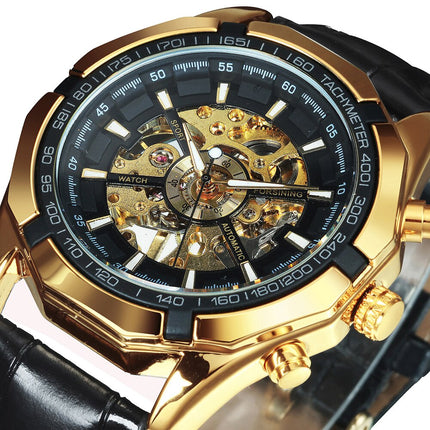 Golden Mechanic Luxury Aviator Men’s Watch - wnkrs