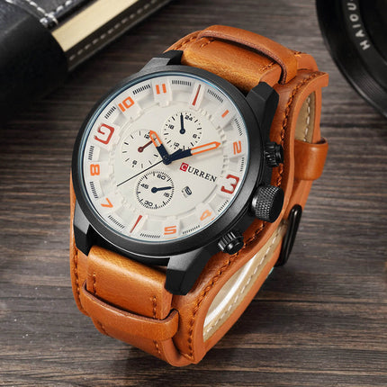 Men's Waterproof Round Sport Watch with Calendar - wnkrs