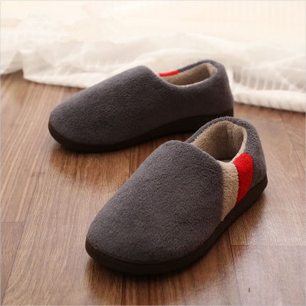 Men's Striped Plush Slippers - Wnkrs