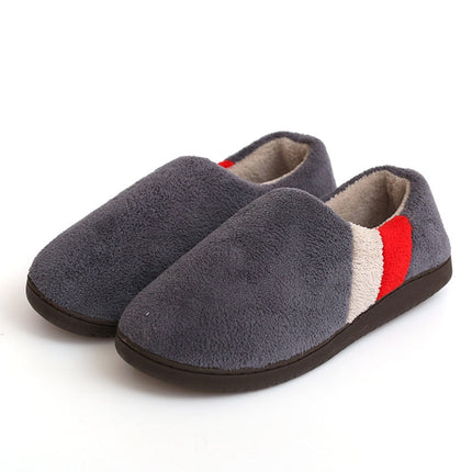 Men's Striped Plush Slippers - Wnkrs