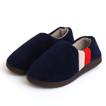 Men's Striped Plush Slippers - Wnkrs