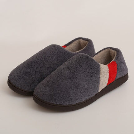Men's Striped Plush Slippers - Wnkrs