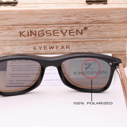 Men's Wooden Frame Polarized Sunglasses - wnkrs