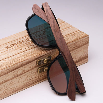 Men's Wooden Frame Polarized Sunglasses - wnkrs