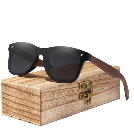 Men's Wooden Frame Polarized Sunglasses - wnkrs