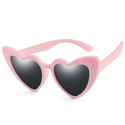 Kids Polarized Flexible Heart Shaped Sunglasses - Wnkrs