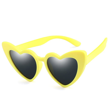 Kids Polarized Flexible Heart Shaped Sunglasses - Wnkrs