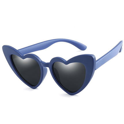 Kids Polarized Flexible Heart Shaped Sunglasses - Wnkrs