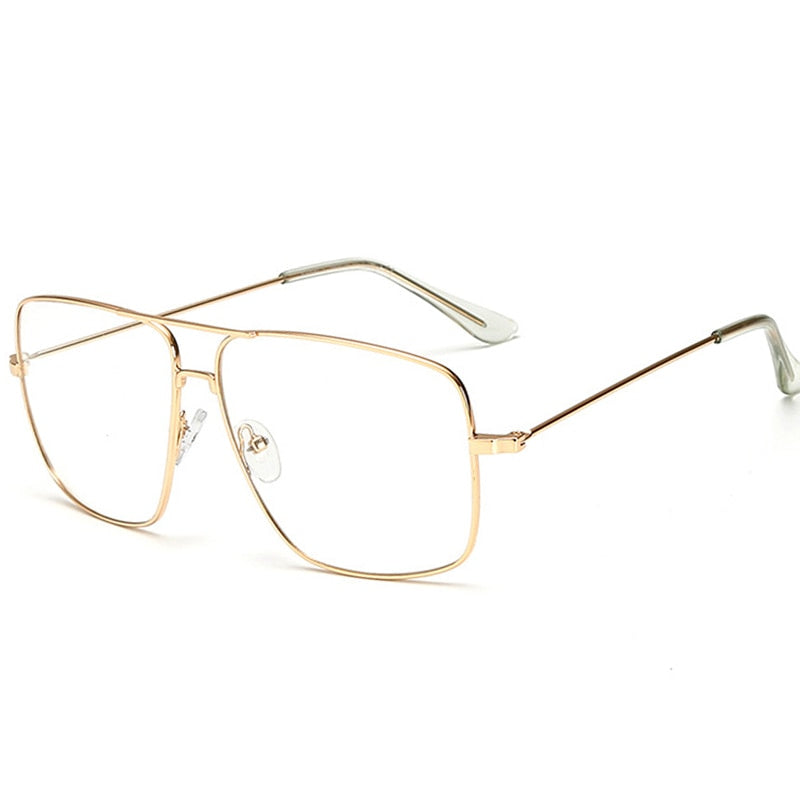 Women's Square Shaped Metal Glasses