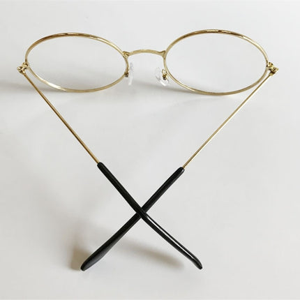 Retro Round Transparent Metal Glasses - Wnkrs