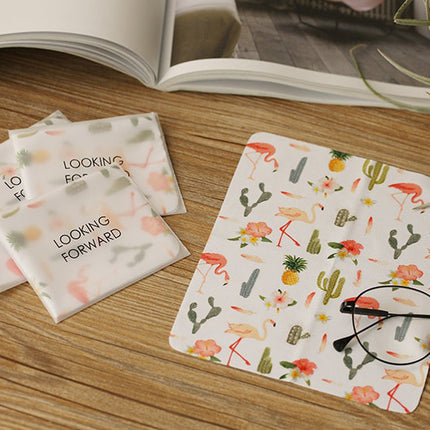 Set of 5 Microfiber Cleaning Cloths for Eyeglasses with Cute Prints - wnkrs