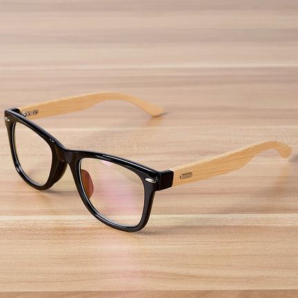 Clear Lens Bamboo Glasses - Wnkrs