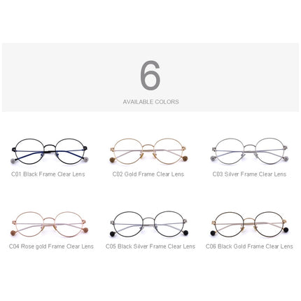 Women's Fashion Round Retro Glasses - Wnkrs