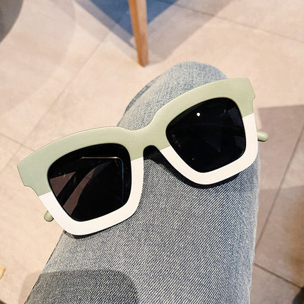 Retro Square Leopard Color-Block Sunglasses for Kids - Wnkrs