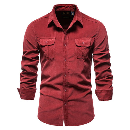 Men's Casual Velour Shirt - Wnkrs