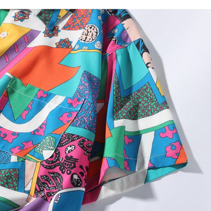 Japanese Style Colorful Printed Party Men's T-Shirt - Wnkrs