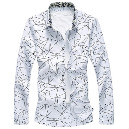 Geometric Printed Party Men's Shirt - Wnkrs