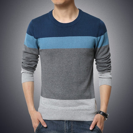 Men's Casual Style Striped Sweater - Wnkrs