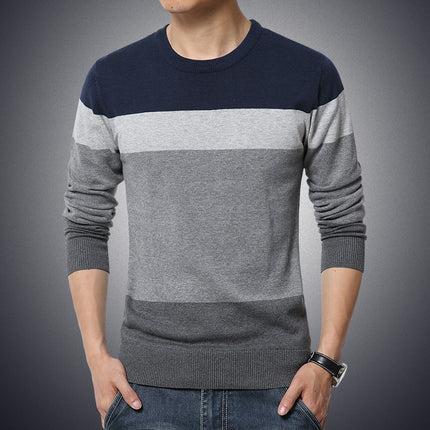 Men's Casual Style Striped Sweater - Wnkrs