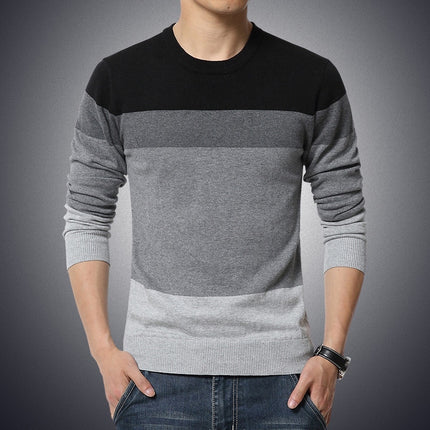 Men's Casual Style Striped Sweater - Wnkrs