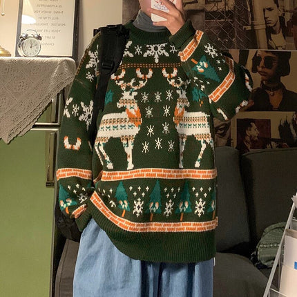 Men's Christmas Pattern Loose Sweater - Wnkrs