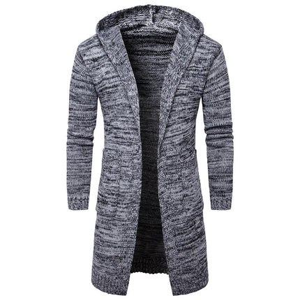 Men's Melange Color Hooded Cardigan - Wnkrs