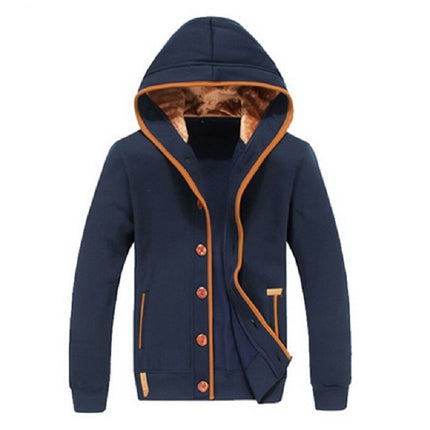 Men's Fleece Patch Hooded Cardigan - Wnkrs