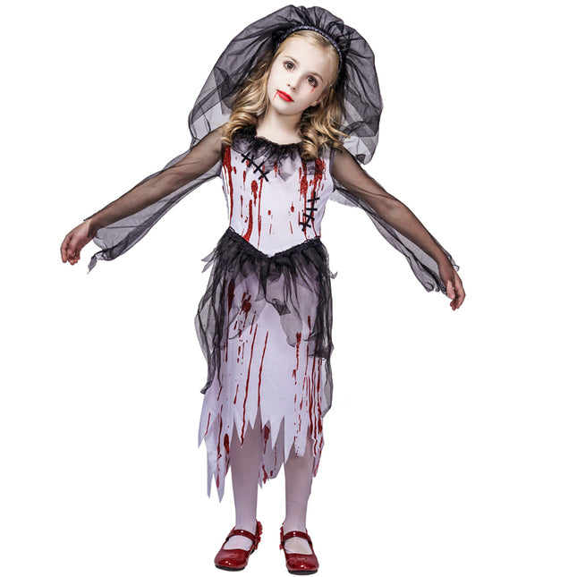 Girl's Bloody Bride Cosplay Costume Sets - Wnkrs