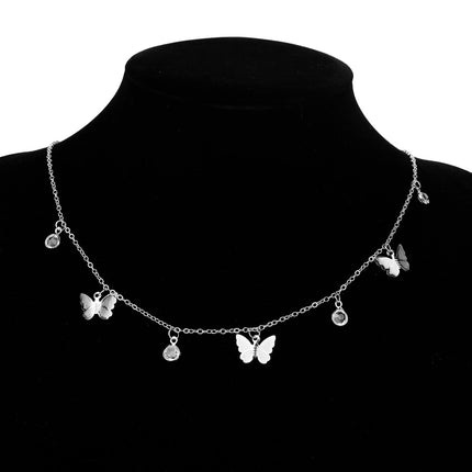 Gold Chain Butterfly Pendant Choker for Women - Wnkrs